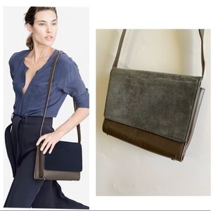 EVERLANE CROSSBODY FLAP LEATHER SUEDE PURSE BAG